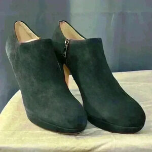 Vince Camuto Blue Suede Elvin Platform Booties